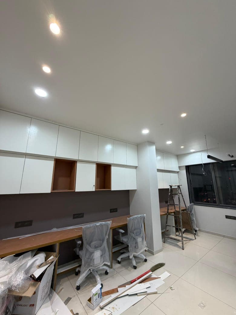 Wall-Mounted Overhead Cabinets - custom furniture project by MistriKaam in S.G. Highway, Ahmedabad